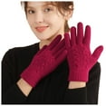 thumbnail image 2 of Ediodpoh Warm Winter Knitted Gloves Unisex Design in Solid Color for Comfort and Cold Weather Hand Protection Hot Pink, 2 of 7