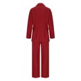 thumbnail image 6 of qolati Women's Two Piece Sets Pants Suits Dressy Business Casual Outfits 2024 Fall Professionals Blazer Pantsuits Set Work Office Red M 6, 6 of 7