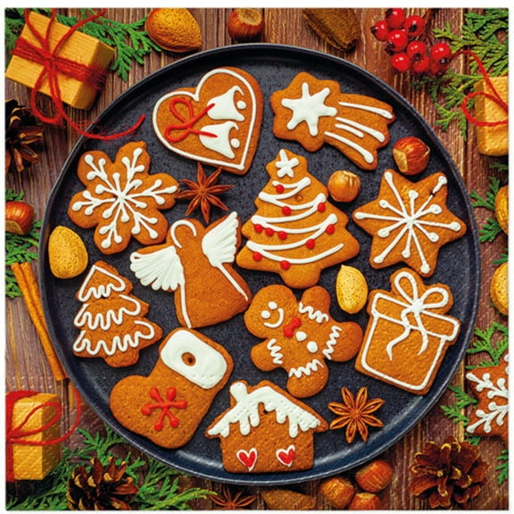 Keep Unique Gingerbread Paper Napkins, Christmas Decoration Disposabel Napkins, 20/Pack