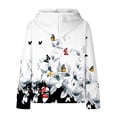 thumbnail image 5 of Mercatoo Girls 𝐅loral Butterfly Graphic Hoodies Fall Winter Oversized 𝐇ooded Sweatshirts Long Sleeve Pullover Hoodie Pocket, 5 of 7