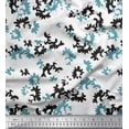 thumbnail image 1 of Soimoi Blue Cotton Voile Fabric Camouflage Texture Fabric Prints By Yard 42 Inch Wide, 1 of 1