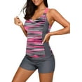 thumbnail image 4 of Womens Printed Strappy Racerback Tankini Swim Top No Bottom S - XXXL, 4 of 5