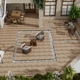 thumbnail image 4 of Miniyam 22 Pcs Interlocking Deck Tiles, 12" x 12", Wood-Plastic, for Outdoor Balcony Garden, Teak, 4 of 9