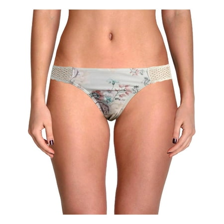 Trim Floral Bikini - Minkpink Womens Floral Print Crochet Trim Swim Separates Beige XS