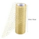 thumbnail image 5 of Rollos de tul de organza de 15 cm y 9 metros, accesorios de costura para silla, lazo, carrete, falda de tul, decoración de boda (blanco y dorado), 5 of 7