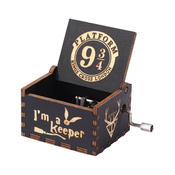 JShteea Retro Tallada Mano Manivela Caja Música Adornos Cajas Musicales