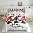 thumbnail image 2 of Feelyou Merry Christmas Kids 01, Xmas Buffalo Hats Twin Comforter Sets, Kawaii Pet Paw Reversible Bedding Set, Ultra Soft Home Decor,2 Pieces, 2 of 8