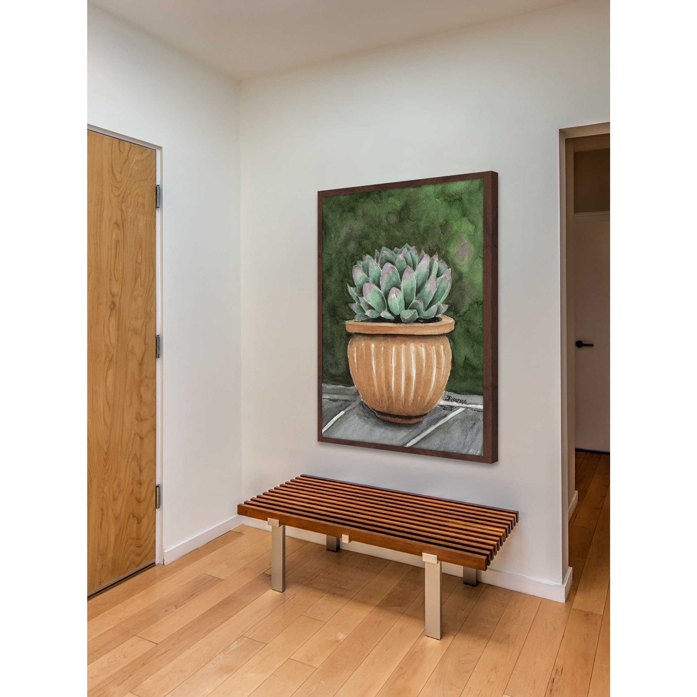 "Cactus on the Patio" Framed Painting Print