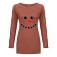 thumbnail image 3 of Qertyioot Chandail en Molleton Décontracté de Noël pour Femmes, Manches Longues Col Rond Imprimé Ample, 3 of 7