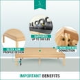 thumbnail image 5 of 14 Inch Full Solid Wood Platform Bed Frame, No Squeak Bed Frame with Wooden Slats, No Box Spring Needed, 9.2” Under Bed Storage – Natural, 5 of 14