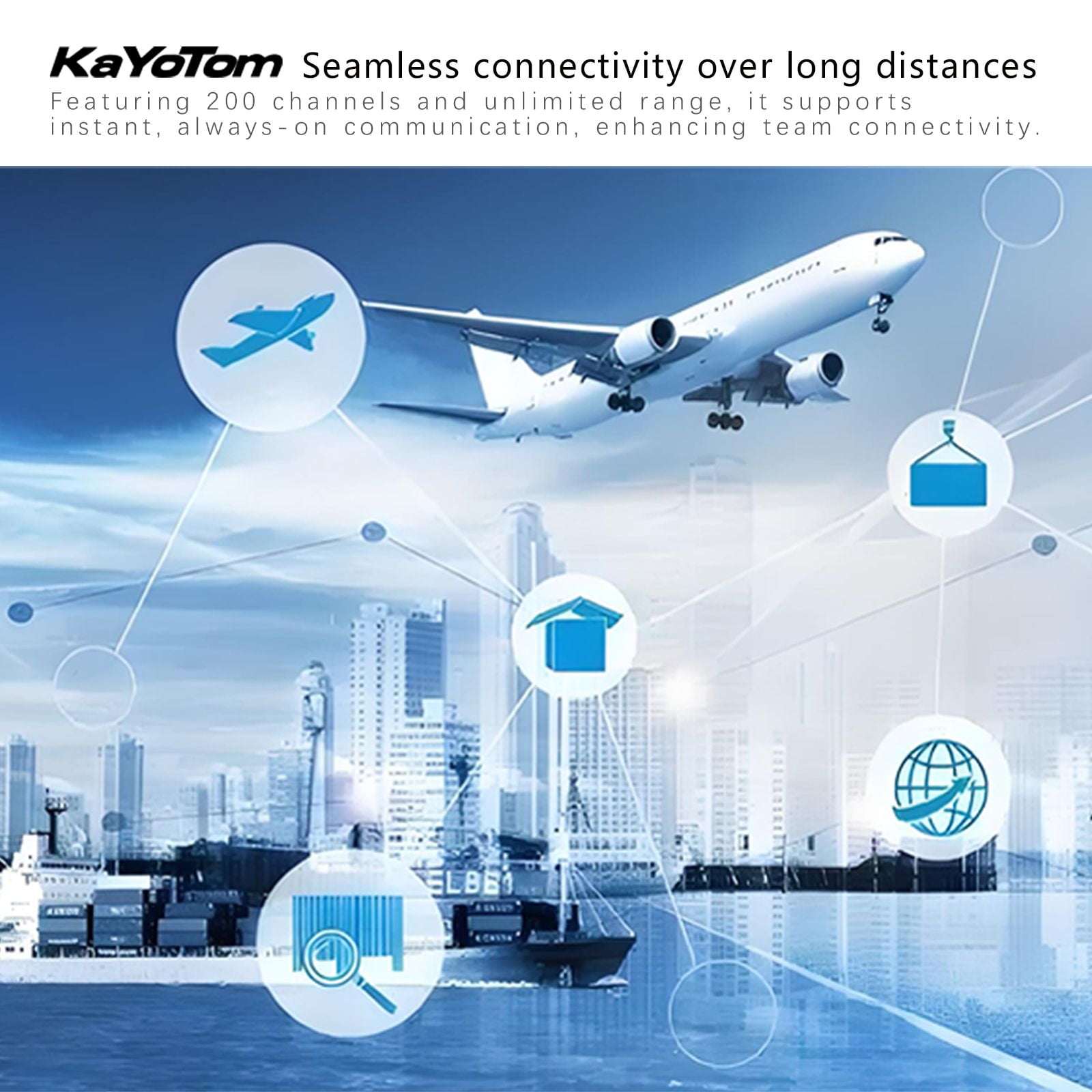 Kayotom Global Walkie Talkie,Two Way Radio,Walkie Talkie for Adult Long Range 5000 Mile,Gmr Radio,2Pcs