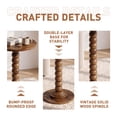thumbnail image 4 of CONCETTA Modern Round Side Table, Accent End Table with Solid Wood Spindle, Small Drink Stand for Living Room, Bedroom, Couch, Office, Brown, 4 of 10