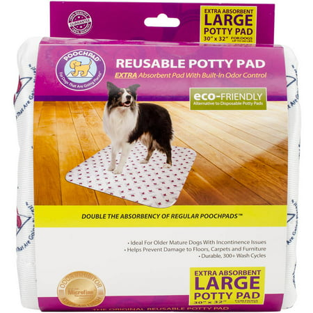 Reusable Absorbent Potty Pad For Mature Dogs, Large 30" x 32", White