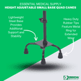 thumbnail image 4 of Essential Medical Supply Four Prong Small Base Standing Quad Cane, 4 of 6