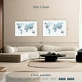 thumbnail image 4 of Elephant Stock World Map Blue Wall Art - Horizontal Canvas Wall Art - Living Room Wall Decor - Map Canvas - Blue And White Decor By Urban Epiphany - 51" x 34", 4 of 8