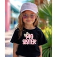 thumbnail image 3 of Big Sister Bow Shirt for Infant Toddler and Youth Girls Trendy New Sister Graphic Tee Black Shirt 12 Months, 3 of 5