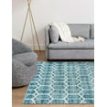 thumbnail image 5 of Unique Loom Matrix Trellis Collection Area Rug - Tile (9' x 12' 2" Rectangle Blue/Ivory), 5 of 7