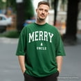 thumbnail image 5 of Merry Uncle Retro Christmas T-Shirt, Matching Family Holiday Tee, 5 of 7