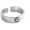 Silver, variant on Retro Open Smiley Face Ring: Adjustable Alloy Unisex Ring, Trendy and Fresh Design, Gold or Silver Finish
