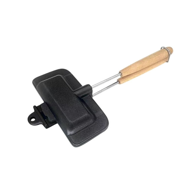 Bread Pans for Baking,Small Frying Pan Hot Sandwich Maker, Double-Sided Sandwich Baking Pan with 7In Bread Clip,Double Sided Frying Pan for Breakfast,Hot Dog Toaster,Campfire Sandwich Maker