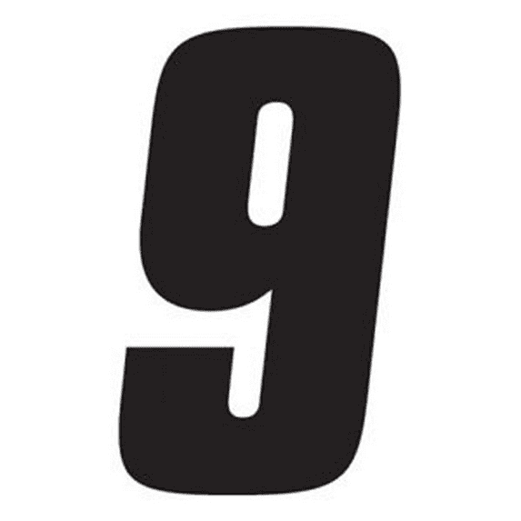 FX 2015 NUMBERS STANDARD 6" BLACK 9