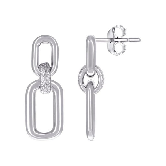 925 Sterling Silver Womens Fashion Danglers Earrings 22.5x8mm Wide Dangle Earring for Women