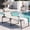 Beige, variant on OMNIBERG Folding Cushioned Chaise Lounge Chair, 4-Position Adjustable Outdoor Lounge Chair with Sunshade Roof and Headrest, Portable Reclining Tanning Beach Chair for Pool Sunbathing Patio, Blue