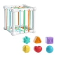 thumbnail image 2 of Juguete clasificador de formas de arcoíris para bebés | Actividad de motricidad fina con cuerdas elásticas | Juego de aprendizaje sensorial para niños pequeños a partir de 6 meses, 2 of 6