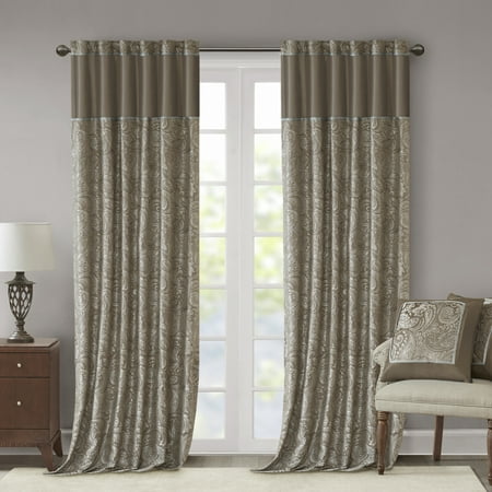 Set of 2 (108"x50") Valerie Window Curtain Panel Taupe