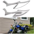 thumbnail image 4 of Chrome Motorcycle Spear Blade Rear View Mirrors for Davidson Cruiser Choppers Bobber Bike, 4 of 7