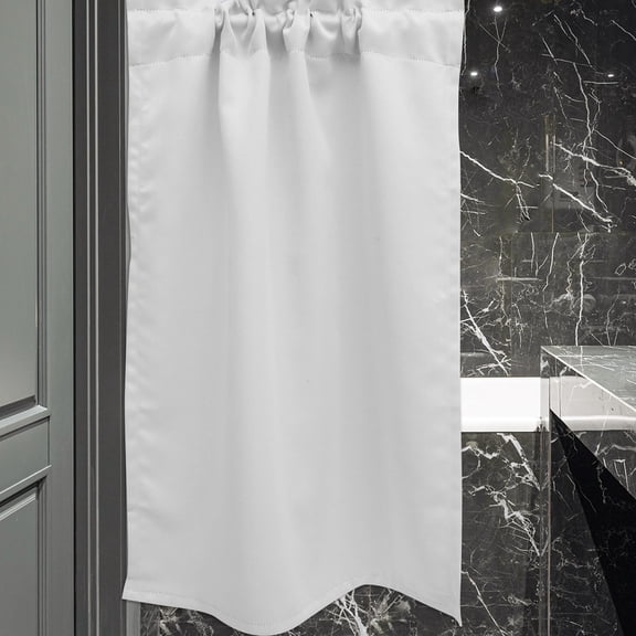 Tineasur Short White Curtain for Bathroom Window Made of Polyester Suitable for Home Use