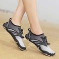 thumbnail image 4 of lnmuld Men Women Barefoot Shoes, Breathable Mesh Shoes for Water Yoga Fitness Hiking Color:Grey,Size:9.5, 4 of 6