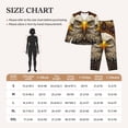 thumbnail image 4 of Gukieu Vintage Pattern Bald Eagle Print Women's Long Sleeve Pajama Set, Button Top Elastic Pocket Pajama Pants Two Piece Set Home Wear-Large, 4 of 7