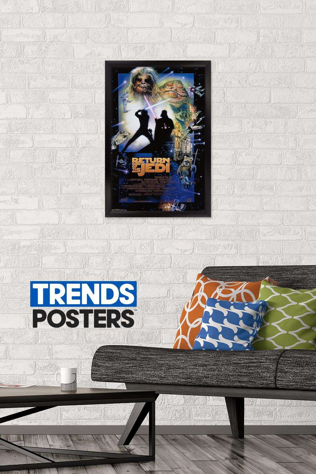 Star Wars: The Return Of The Jedi - One Sheet Wall Poster, 14.725" x 22.375", Framed