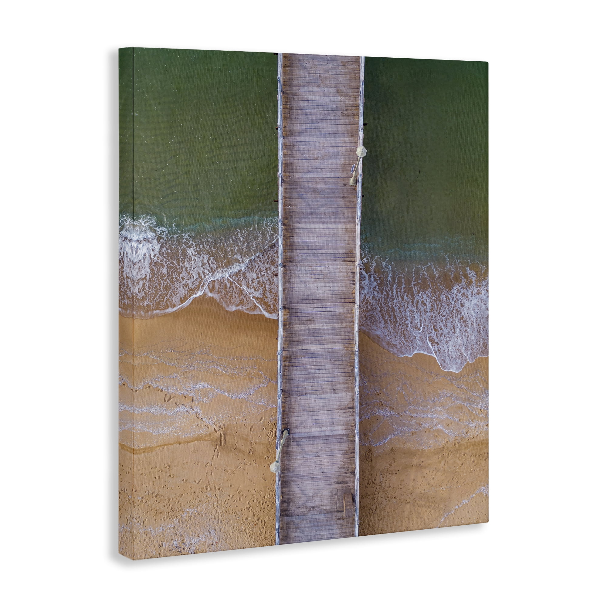 Stupell Industries Aerial View Boardwalk Landscape & Nature Photography Wrapped Canvas Art Print Wall Art, 30 x 40