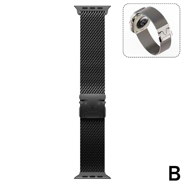 SGACAI Milanese Pure Titanium Watch Strap For Apple Watch S10 9 8 7 Ultra2