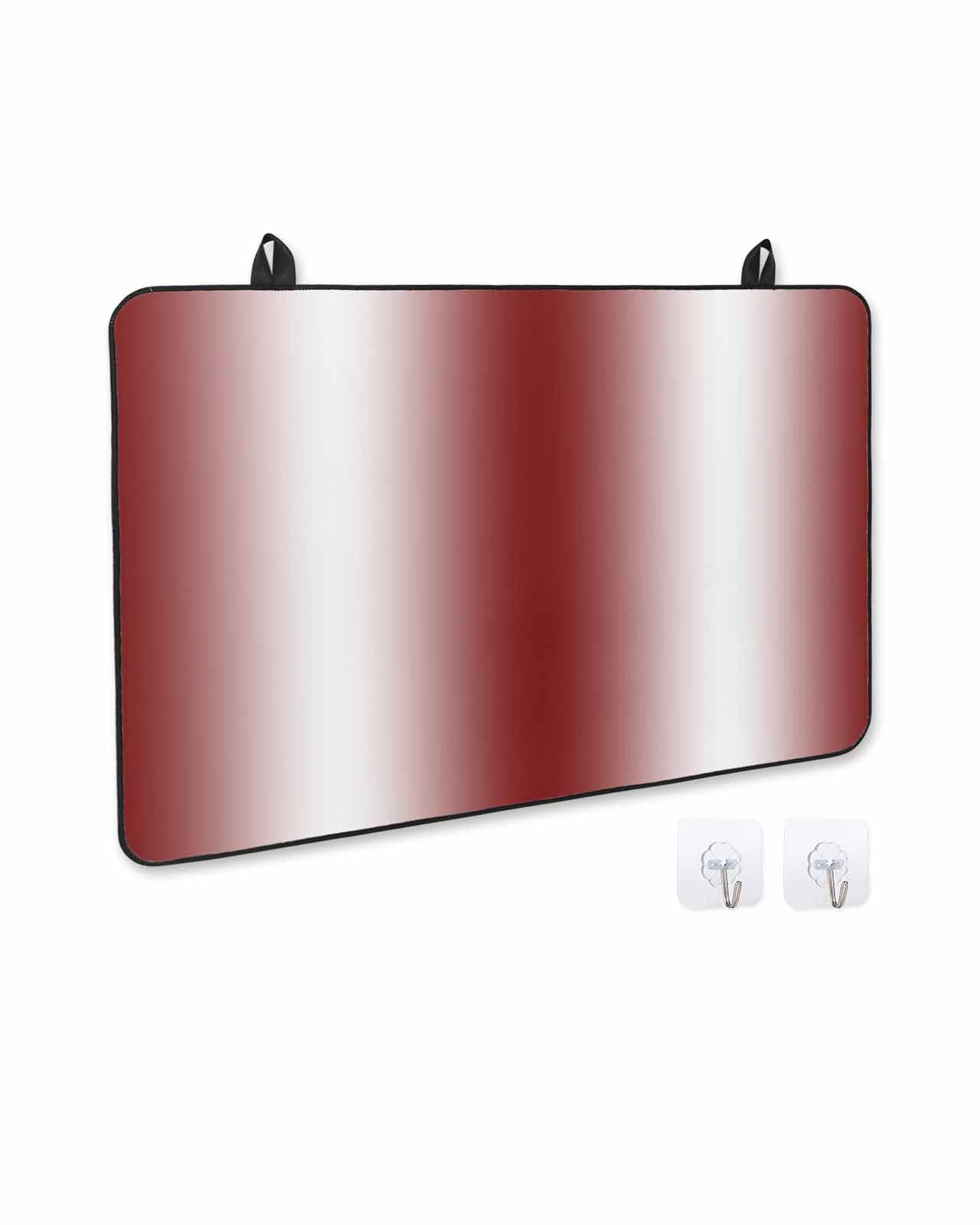 nqOlkjepod Large Induction Cooktop Protector Mat 24"x21", Red White Ombre Stove Top Covers for Electric Stove, Farmhouse Chic Minimalist Gradient Art Stove Burner Cover Mats, Glass Top Stove Cover