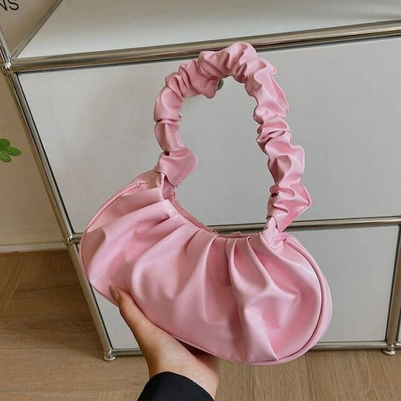 JUYGO New Arrival Pleated Shoulder Bags For Women PU Leather Cloud Handbag Small Armpit Bag Purse Dumpling Hobos Handbag Female