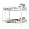thumbnail image 3 of Heavy Duty Twin Metal Bunk Bed Frame with Safety Guard Rails, Space-Saving Design – No Box Spring Needed, Ideal for Kids, School, and Apartments, 3 of 7