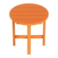 thumbnail image 3 of WestinTrends Mesa Aux. Ext. Redonda Peq. Adirondack de Madera de Poliéster p/ Todo Clima, p/ Piscina, Balcón, Terraza, Porche, Césped, Patio Tras., Color Naranja, 3 of 7