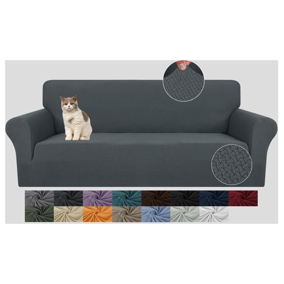 JIVINER Stretch Pet Couch Cover 3 Seater Sofa Covers 1 Piece Jacquard Couch Slipcovers 3 Seats Washable Thick Furniture Protector