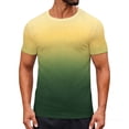 thumbnail image 1 of Tops para hombre, blusas y camisas de cuello redondo y manga corta para hombre, blusas y camisas casuales deportivas con estampado degradado divertido para hombre y mujer, blusas vintage de manga cort, 1 of 8
