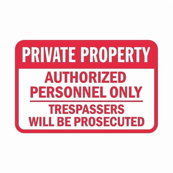 Lyle Rflctv Private Property Sign,12x18in,Alu T1-3992-EG_18x12