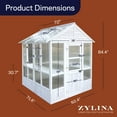 thumbnail image 3 of Zylina Superior Wood Green House with Window and Roof Panels, 84in x 72in x 72in, 3 of 11