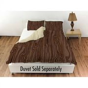 Thumbprintz Wood Grain Large Scale Brown Standard Sham, 30" x 22"