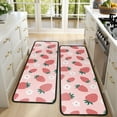 thumbnail image 4 of Kitchen Rugs Sets Of 2,Strawberry Plants Fruit Flowe Anti Fatigue Kitchen Mat Rugs Non Slip Washable,Decorative Kitchen Floor Mats for Kitchen,Sink,Laundry,17"x47"+17"x47", 4 of 5