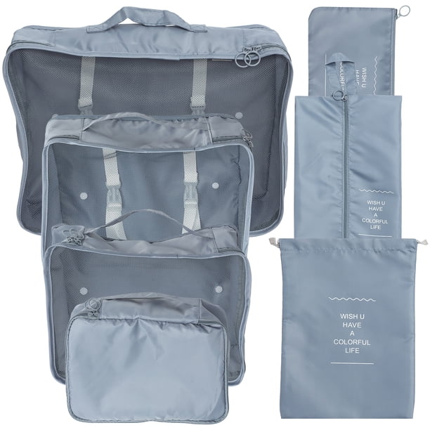 7 cubos de embalaje para viaje, bolsas organizadoras para accesorios de viaje y equipaje para exteriores.
