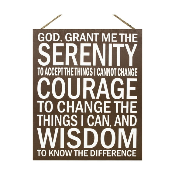 JennyGems Serenity Prayer Sign, 10x12 Inches, Positive Energy Wall Art, Sobriety Anniversary Gift, Housewarming Farmhouse Christian, American Made