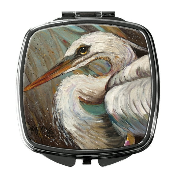White Egret Compact Mirror JMK1212SCM