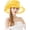 Yellow, variant on Organza Church Hat Wedding Tea Party Derby Hats for Elegant Women Flower Wide Brim Sun Hat